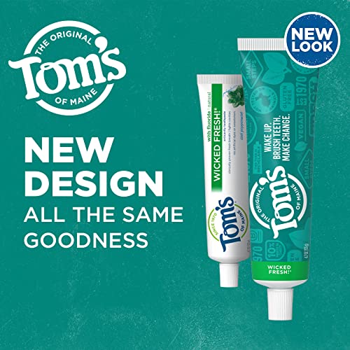 Natural Fluoride Toothpaste with Peppermint - 2 Pack, 4.7 oz Tubes