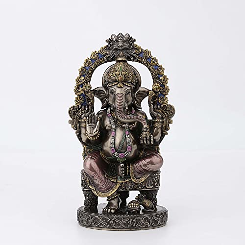 Veronese Design Lord Ganesha Sitting Statue | Hindu Elephant God Decor