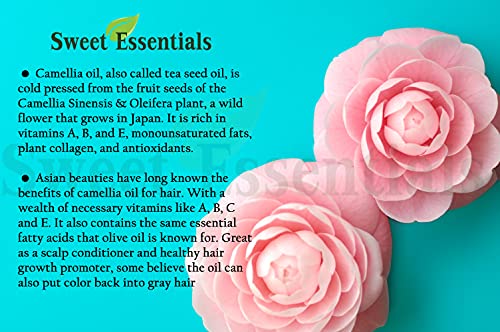 Organic Camellia Seed Oil - Japanese Beauty Oil for Hair & Skin, 8oz