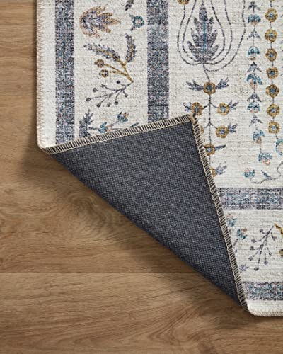Loloi Rifle Paper Co Maison Wisteria Cream Area Rug 5' x 7'6" Rectangular