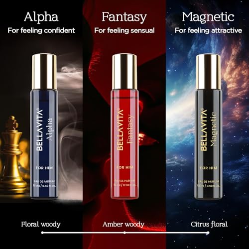 Men's Pheromone-Inspired Eau de Parfum Gift Set - 3 Scents, 15ml Each