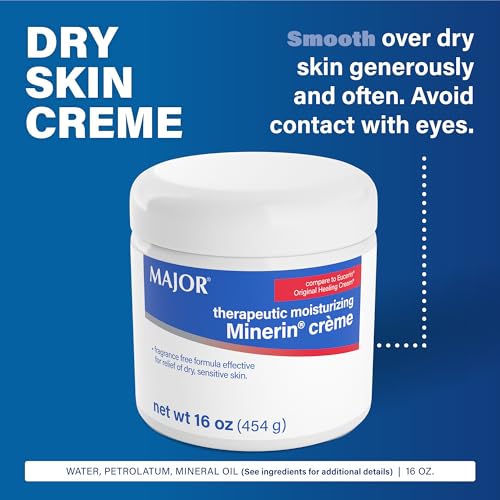 Minerin Moisturizing Body Cream 16 Oz Pack of 5 - Fragrance-Free Dry Skin Relief