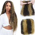 FQ Afro Kinky Curly Human Hair Extensions Highlight 14 Inch Bulk for Braiding & Dreadlocks