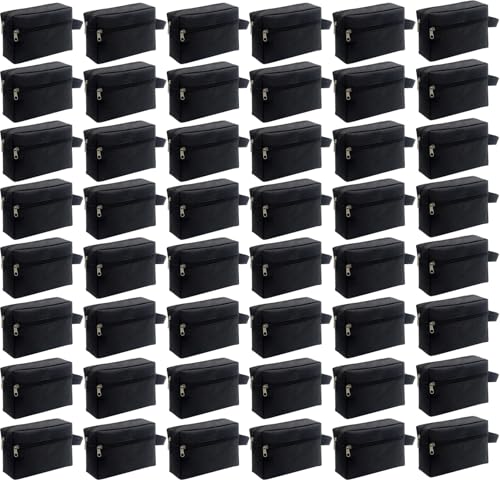 Travel Toiletry Bag for Men Women Black 48 pcs Water-Resistant Hanging Cosmetic Organizer