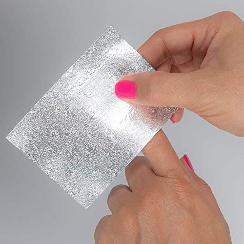 500 Count Gel Polish Removal Wraps - Embossed Foil & Cotton Pads for Nail Art Removal - 4" x 2.9" - Variation of THIS listing