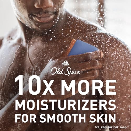 Old Spice Men's Bar Soap, Seas The Day Eucalyptus and Coconut Cream Scent, 10x More Moisturizers for Smooth Skin with Mild Exfoliators & Plant Based Cleansers, 5.0 oz