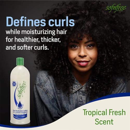 Sofn'Free Moisturizer & Curl Activator Lotion Pack of 2 - 25.36 fl oz for Natural & Curly Hair