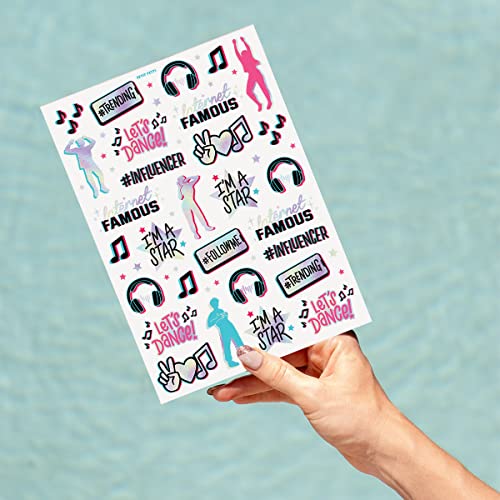 xo, Fetti Dance Star Temporary Tattoos - 58 styles | Influencer Birthday Party Supplies, Viral Music Trending Favors, Internet Famous