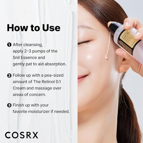COSRX Snail 96% Mucin Essence & Retinol 0.1% Cream Set - 3.38 Fl Oz Pack of 2