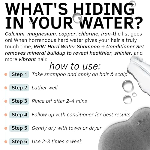 Hard Water Shampoo & Conditioner Set with Collagen - Clarifying Clay Detox