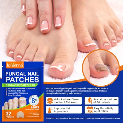 Toenail Treatment Extra Strength 32 Patches - Overnight Nail Repair for Damaged Nails, 2PCS