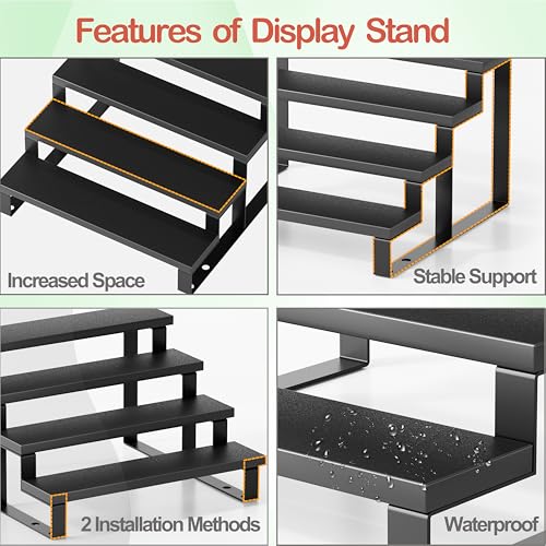 2 Pack Black Cologne Organizer Set - 4 Tier Perfume & Fragrance Display Stand