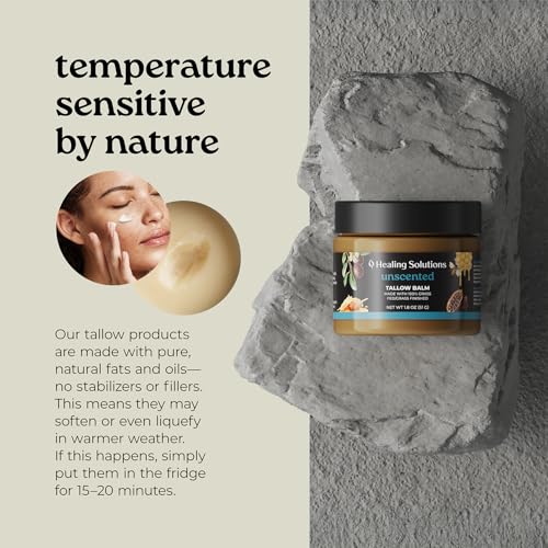 Unscented Grass Fed Beef Tallow & Manuka Honey Skin Balm 1.8oz - Nourishing Face & Body Moisturizer