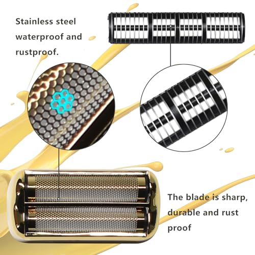 Gold Replacement Foil and Cutter for BaBylissPRO Barberology FXFS2 Razors - 2PCS