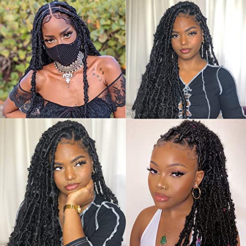 30 Inch Lightweight Butterfly Locs Crochet Hair - 6 Packs, 1B# Variation