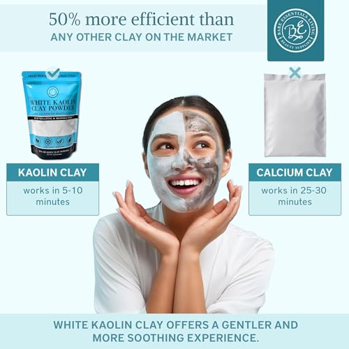 White Kaolin Clay Powder 5lb - Natural Cosmetic & Gardening Clay for Masks, Soap, DIY Skincare