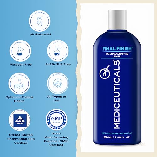 Natural Hair Rinse with Cider Vinegar - 8.45 oz Nourishing Conditioner for Damaged & Fine Hair