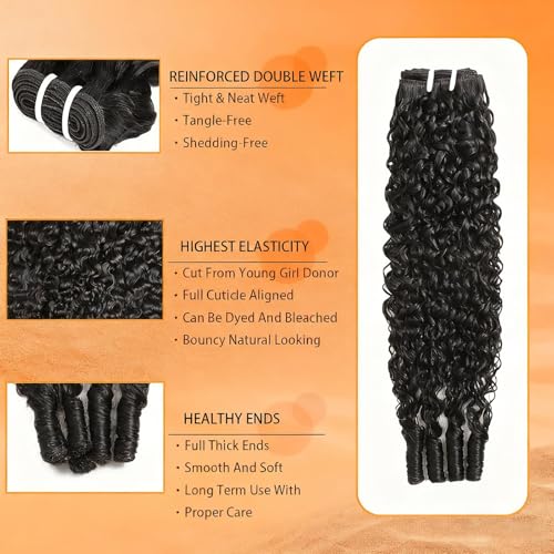 Burmese Curly Human Hair Bundles 3C4A Water Wave Weave for Hair Extensions