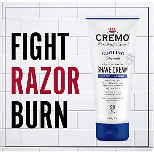 Cremo Barber Grade Cooling Shave Cream & Cooling Formula Post Shave Balm, Soothes, Cools And Protects Skin From Shaving Irritation, Dryness and Razor Burn, 4 Oz