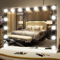 FENNIO Hollywood Vanity Mirror with Lights 23x18,Large Lighted Mirror Makeup Mirror with 15 Dimmable LED Bulbs, 3-Color Lighting