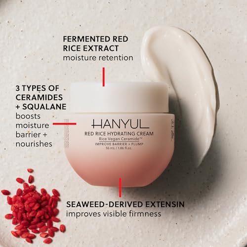 Hanyul Red Rice Hydrating Cream - Light Floral Variation - Deep Moisture & Skin Elasticity