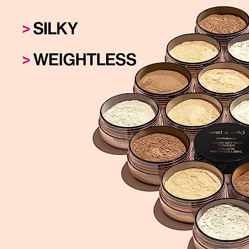 wet n wild Photo Focus Loose Baking Setting Powder, Highlighter Makeup, Medium-Deep to Deep and All Skin Tones