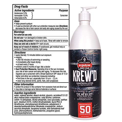 32 oz Water-Resistant Sunscreen Lotion SPF 50 with Pump - Broad Spectrum Protection