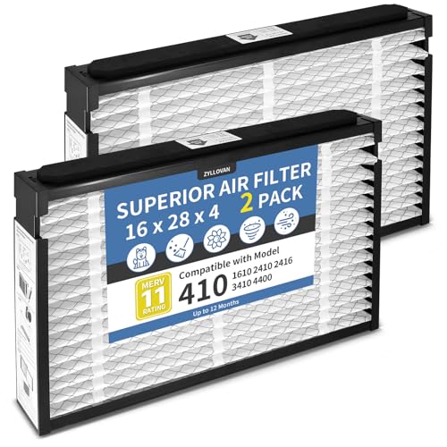 2-Pack ZYLLOVAN 410 Air Filter Compatible with Aprilaire 1410, 1610, 2410, 2416, 3410, 4400