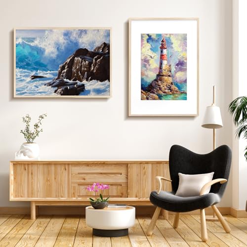 Solid Wood A1 Picture Frame Natural Finish 23.4 x 33.1 in - Pack of 2