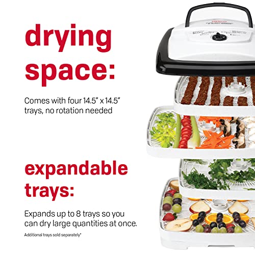 Square Food Dehydrator for Snacks, Fruit, Jerky - 4 Tray, Expandable Variation of THIS listing