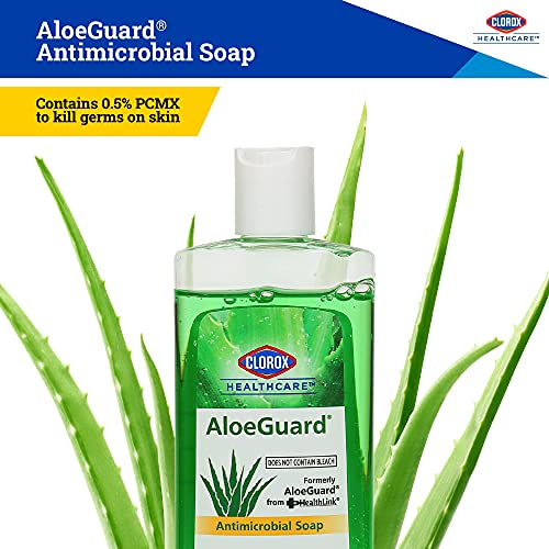 Clorox Healthcare AloeGuard Antimicrobial Liquid Travel Size Hand Soap, Gentle and Moisturizing Hand Soap Bottle with Aloe Vera - Handwash for Healthcare & Everyday Use, 4 Fl Oz