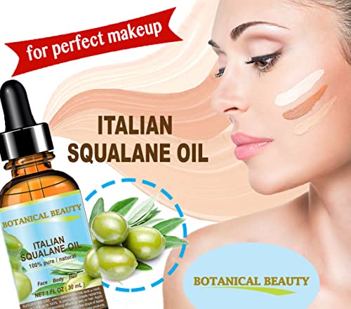 Botanical Beauty Italian 100% Pure Squalane Oil 4oz - Natural Face & Body Moisturizer