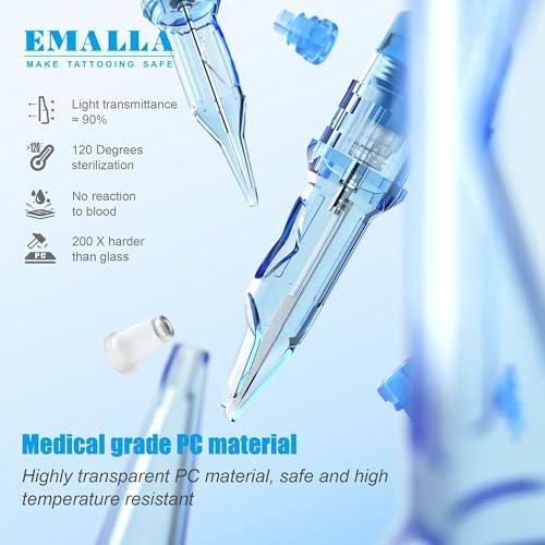 Emalla Eliot 50pcs Mixed Tattoo Cartridge Needles RLL - Professional Tattoo Supplies