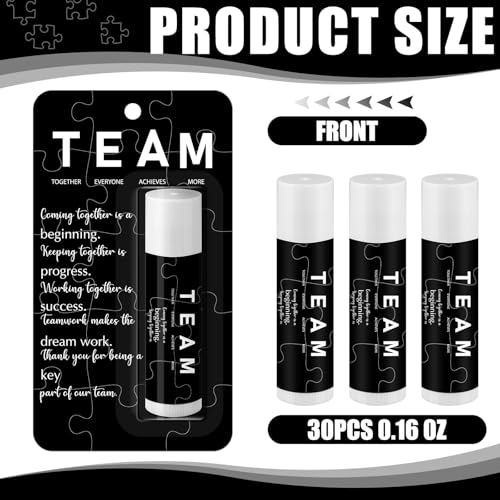 Team Black Lip Balm Bulk Pack - Employee & Teacher Appreciation Gifts