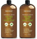 First Botany Tea Tree Mint Hand Soap - Liquid Hand Wash with Peppermint & Jojoba, 16 oz Pack of 2