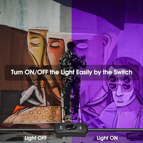 YANYCN 2 Pack 400W LED Black Light Flood Outdoor IP66 Waterproof UV Neon for Parties Halloween