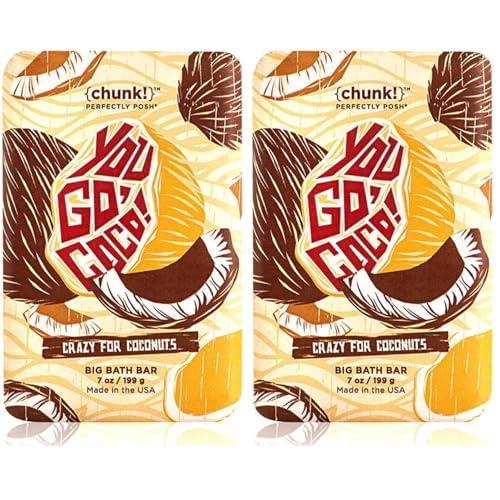 Perfectly Posh - You Go Coco Big Bath Bar - Nourishing Soap with Coconut & Tropical Fragrance - for Moisturizing Bath Time - 7oz (Pack of 2)