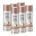 Silk Shaving Cream with Shea Butter & Vanilla Scent - Moisturizing, 7.25 oz, Pack of 6