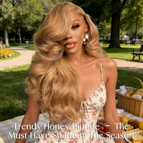 Honey Blonde 2x6 Lace Closure Body Wave Human Hair - 180% Density, Variation: 12''