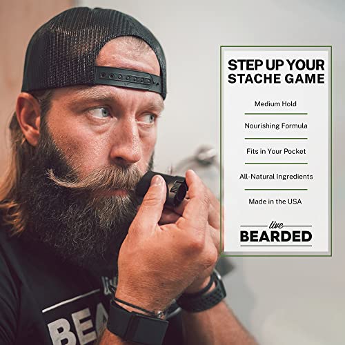 Medium Hold Mustache Wax Stick - Unscented, 0.35 oz - Live Bearded