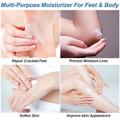 White Urea Foot Cream 2 Pack - Deep Moisturizer for Cracked Heel & Skin Repair