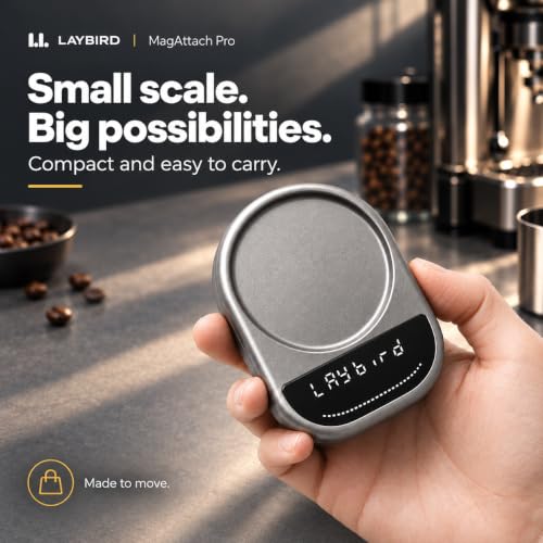MagAttach Pro Coffee Scale with Timer for Espresso & Pour Over - Modular & Compact