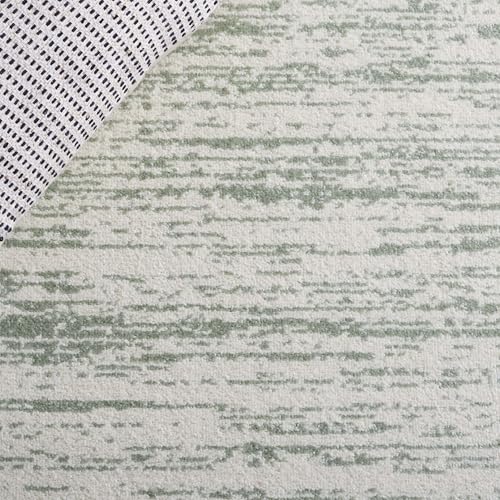 6x9 Sage Ivory Adirondack Area Rug - Modern Low-Profile Power-Loomed Carpet