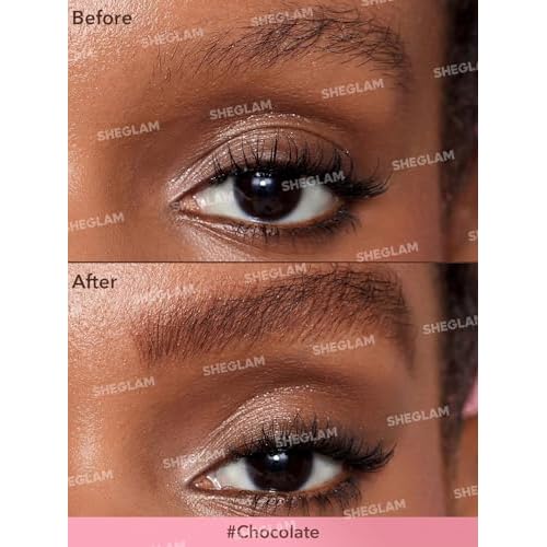 SHEGLAM Brow-Fection Angled Brush & Dip Upgraded Microblading Eyebrow Pen Long Lasting Waterproof Easy To Color-Chocolate
