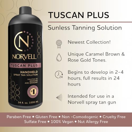 Norvell Sunless Spray Tan Solution Tuscan Plus 34 fl oz - Deep Natural Glow