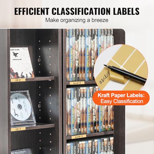 Media Storage Cabinet with Adjustable Shelves - Espresso