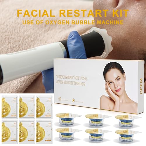 Elitzia CO©ü Facial Kit - 6 Sets/Box for CO©ü Oxygen Facial Machine, Complexion Luminating & Radiance Boost ETDGEL6 (Luminating Formula)