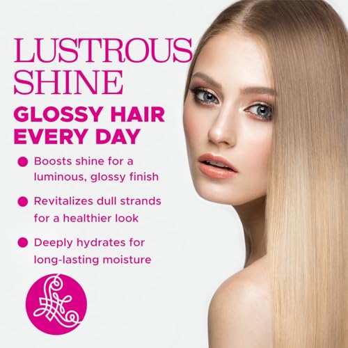 Luseta Glossy Pearl Shampoo & Conditioner Set - 16.9 Fl Oz Pack of 2, Color Safe, Hydrating, Frizz Taming