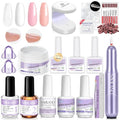 SAVILAND Builder Nail Gel Kit with 19 Pieces & Nail Drill — 4 Colors for Nails