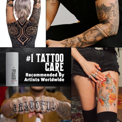 Hustle Butter Tattoo Aftercare Balm Stick - Portable Vegan & Cruelty-Free 1.6 oz Pack of 2